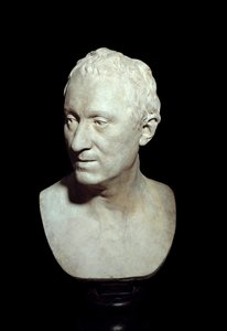تمثال نصفي من الطين للفيلسوف دينيس ديدرو (1713-1784) نحت جان أنطوان هودون (1741-1828) 1771 باريس ، متحف اللوفر بواسطة جان انطوان هدون