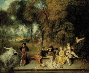 متع الحب ، كاليفورنيا. 1718-1719 بواسطة جان أنطوان واتو