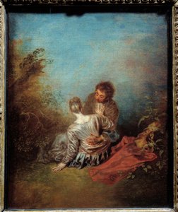 الخطوة الخاطئة. لوحة جان أنطوان واتو (1684-1721) بواسطة جان أنطوان واتو