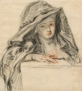 امرأة بالسواد ، ج .1719 بواسطة جان أنطوان واتو