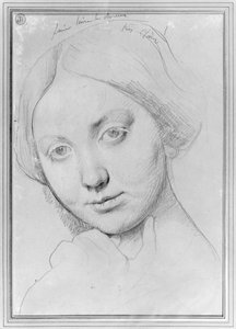 لويز دي بروغلي ، كونتيسة Haussonville ، c.1842 (الجرافيت على الورق) بواسطة جان أوغست دومينيك إنجرس