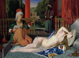 Odalisque مع الرقيق بواسطة جان أوغست دومينيك إنجرس