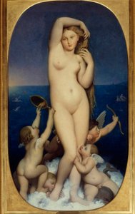 رسم فينوس أناديوميني لجين أوغست دومينيك إنجرس (1780-1867) من القرن التاسع عشر. 1،6 × 0،9 م شانتيلي ، متحف كوندي - فينوس أناديومين. لوحة لجين أوغست دومينيك إنجرس (1780-1867) بواسطة جان أوغست دومينيك إنجرس