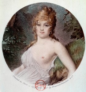صورة مدام تاليان ، ني كاباروس ، أميرة كارامان - شيماي (1773-1835) تسمى نوتردام دي ثيرميدور للطباعة الحجرية بعد جان بابتيست إيزابي (1767-1855) 1895 باريس ، متحف كارنافالي