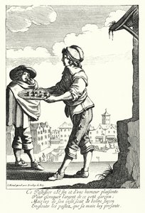 The Pie Seller (engraving) بواسطة جان بابتيست الكسندر (بعد) لو بلوند