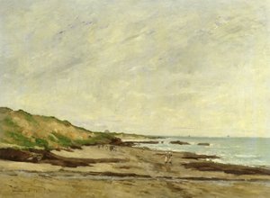 منظر ساحلي بأشكال على الشاطئ ، 1872 (نفط) بواسطة جان بابتيست أنطوان جويلميت