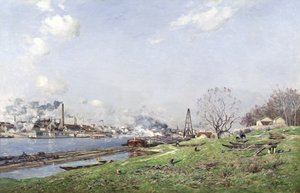 السين في Conflans-Charenton ، 1892 بواسطة جان بابتيست أنطوان جويلميت