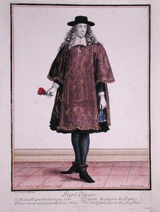 The Town Crier of Beaune أواخر القرن السابع عشر (نقش ملون) بواسطة جان بابتيست بونارت