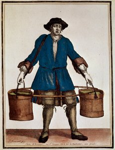 حامل مائي ، نقش ملون لهنري بونارت (1642-1711) وجان بابتيست بونارت (1654-1726) ، من Recueil des mode de la Cour de France بواسطة جان بابتيست بونارت