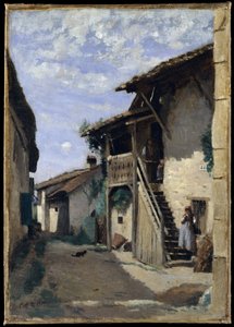 A Village Street، Dardagny. شارع القرية بواسطة جان بابتيست كميل كوروت