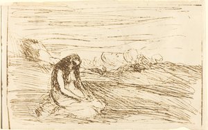 مريم المجدلية في التأمل مادلين في التأمل ، 1858. بواسطة جان بابتيست كميل كوروت