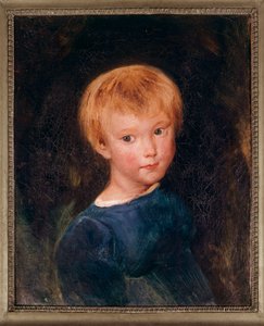 صورة لصبي صغير. لوحة تصور طفلاً صغيراً بشعر أحمر. لوحة كاميل كورو (1796-1875) القرن التاسع عشر بواسطة جان بابتيست كميل كوروت