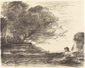 سافو (صافو) بواسطة Jean Baptiste Camille Corot