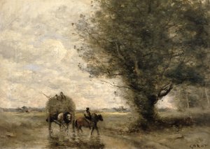 Haycart ، ج. 1860 بواسطة جان بابتيست كميل كوروت