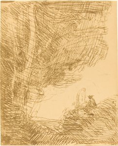 الشاعر وموسيه (Le Poete et la muse) بواسطة Jean Baptiste Camille Corot