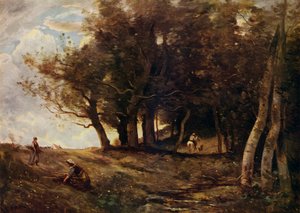 The Wood Gatherers ، c1843 بواسطة جان بابتيست كميل كوروت