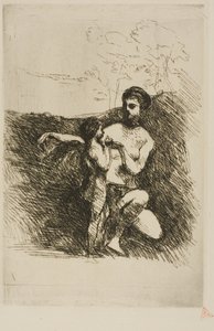فينوس تقص أجنحة كيوبيد، اللوحة الثانية بواسطة Jean-Baptiste-Camille Corot