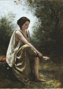 يوريديس الجريحة بواسطة Jean-Baptiste-Camille Corot