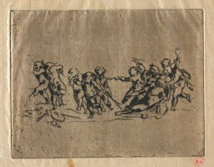 Bacchanal مع الأطفال والعربة بواسطة جان بابتيست كاربو