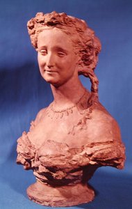 تمثال نصفي أوجيني ماري دي مونتيجو دي جوزمان (1826-1920) كونتيسة تيبا (الطين) بواسطة جان بابتيست كاربو