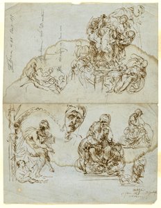 رسالة غير مكتملة مع دراسات لمجموعة Ugolino بواسطة جان بابتيست كاربو