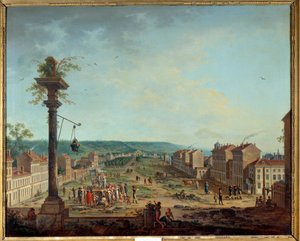مكان جريف في نانسي. لوحة جان بابتيست كلودو (1733-1805) بواسطة جان بابتيست كلودو