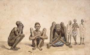 سكان ريو جانيرو السود، حوالي 1825-1825 (لوحة مائية) بواسطة جان بابتيست ديبرت
