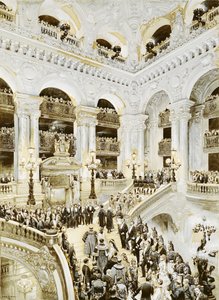 افتتاح دار أوبرا باريس ، 5 يناير 1875 ، 1878 (مرحاض أبيض على ورق) بواسطة جان بابتيست إدوارد التفاصيل