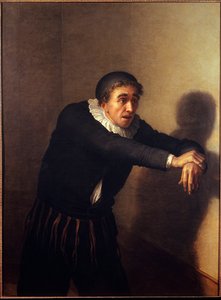 Grandmesnil في دور Harpagon الممثل الكوميدي Grandmesnil (اسم مستعار جان بابتيست فوشارد) (1737-1816) يلعب شخصية Harpagon في مسرحية موليير “L'avare” (جان بابتيست بوكلين) عام 1790. لوحة جان بابتيست ديسوريا (1758- 1832) باريس. F بواسطة جان بابتيست فرانسوا ديسوريا