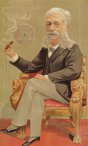 البارون ألفونس دي روتشيلد ، التوضيح من فانيتي فير ، 1894 لون ليثو