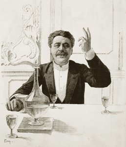صورة هنري بيكي (1837-1899) ، الكاتب المسرحي الفرنسي - قبر فلوريان بعد جان باتيست جوث (1883-1921) - نُشرت في Revue illustree ، كاليفورنيا. 1890 بواسطة جان بابتيست جوث
