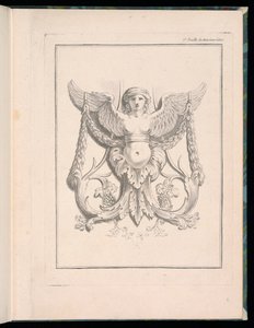 تصميم لأبو الهول ، رر. 2، Deuxieme Cahiers des arabesques dessinés par JB Huet ... [الكتاب 2، Portfolios of Arabesques Design by JB Huet] بواسطة لويس مارين بونيه