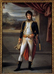 صورة بالحجم الكامل ليواكيم مراد (1767-1815) مارشال فرنسا رسم جان بابتيست جوزيف ويكار (1762-1834) 1808 صن. 0.56x0.73 م ليل ، متحف الفنون الجميلة - صورة كاملة الطول ليواكيم مراد (1767-1815) ، مارشال فرنسا. اللوحة بواسطة جان ب