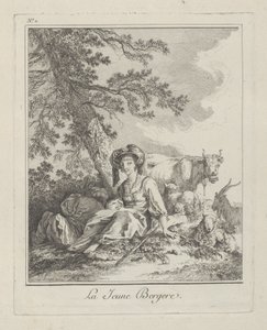 الشابة الشابة ، اللوحة الثانية من Divers Habillements des Peuples du Nord ، 1765 بواسطة جان بابتيست لو برنس