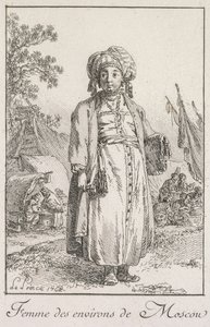 امرأة من ضواحي موسكو ، 1768. بواسطة جان بابتيست لو برنس