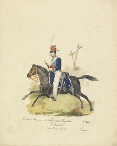 هوسار من جيش الهند الشرقية الهولندي ، 1820-1825 الهولندي كافاليري هوسار من جزر الهند الشرقية (العنوان على الشيء) الأزياء العسكرية لمملكة هولندا. إهداء لسعادة ويليم فان بيلاندت (عنوان المسلسل على الكائن)