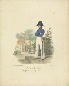 ضابط الصحة ، 1820-1825 الجيش الهولندي. أول موظف للصحة الأزياء العسكرية لمملكة هولندا. إهداء لسعادة ويليم فان بيلاندت (عنوان المسلسل على الكائن)