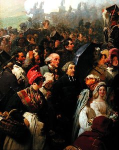الملك لويس فيليب (1773-1850) يزور ساحة المعركة القديمة في فالمي ، 8 يونيو 1831 (زيت على قماش) (تفاصيل) بواسطة جان بابتيست Mauzaisse