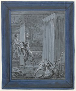 الزوج والزوجة واللص / Le Mari، la Femme et le Voleur الرسوم التوضيحية للخرافات التي كتبها جان دي لافونتين (عنوان السلسلة) بواسطة جان بابتيست أودري