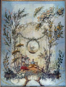 Chinoiserie: لوحة زخرفية تمثل مشهدًا صينيًا ، من إخراج جان بيلمينت (1728-1808)