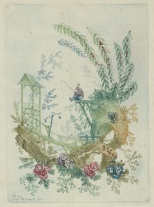 تصميم زخرفة من Nouvelle Suite de Cahiers de Dessins Chinois ، 1790. بواسطة جان بابتيست بيلمينت