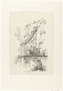 تكوين زخرفي بأسلوب صيني تصميمات زخرفية على الطراز الصيني لـ Deuxième Cahier de six Baraques Chinoises (عنوان السلسلة) بواسطة جان بابتيست بيلمينت