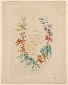 صفحة العنوان لـ "Nouvelle Suitte de Cahiers de fleurs idéales" No. 2 بواسطة آن ألين