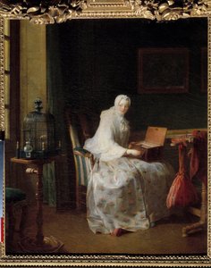 La serinette ou dame مجموعة متنوعة من الملاهي لوحة رسمها جان بابتيست سيميون شاردان (1699-1779) القرن الثامن عشر. 0.50 × 0.43 م بواسطة جان بابتيست سيميون شاردان