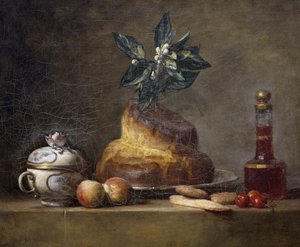 Still life with brioche بواسطة جان بابتيست سيميون شاردان