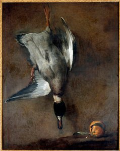The Dead Duck Painting by Jean Baptiste Simeon Chardin (1699-1779) 18th century Gien, Musee de la Chasse بواسطة جان بابتيست سيميون شاردان