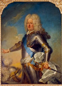 Portrait of Stanislas Leszcinski (1677-1766) King of Poland, Duke of Lorraine and Bar Painting by Jean Baptiste Van Loo (1684-1745) 18th century Sun. 1,33x1,13 m