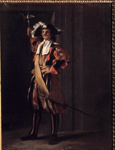 سويسرا للحرس البابوي لوحة رسمها جان باربولت (1718-1762). القرن ال 18. بيسانكون ، متحف الفنون الجميلة بواسطة جان باربولت