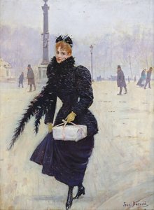 امرأة باريسية في ساحة كونكورد ، c.1890