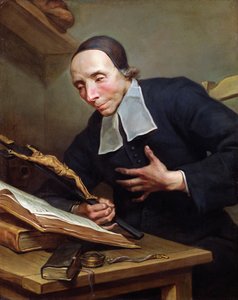 صورة لأبوت فيرمين تورنوس (1672-1733) وهو يحمل صليبًا بواسطة جان برنارد رستوت